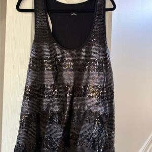 Calvin Klein Black Sequin Tank Top